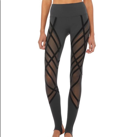 ALO Yoga Pants - NWT ALO grey high waist wrapped leggings